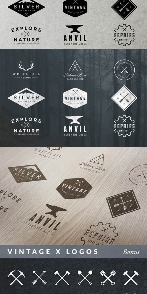 Vector Vintage Logos - Volume 1