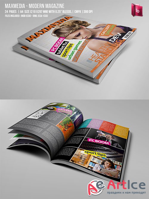 Creativemarket - Maxmedia - Modern Magazine 43860