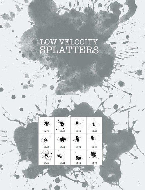 Low Velocity Splatter Photoshop Brushes