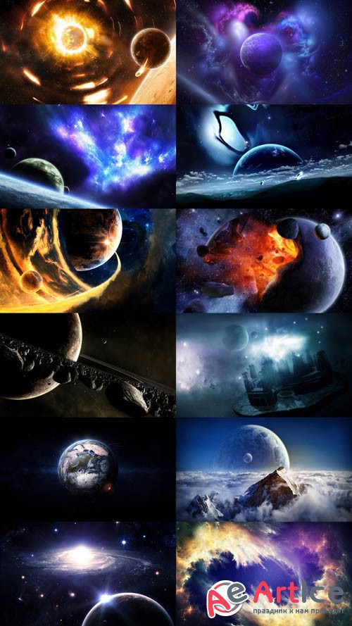 Space Wallpapers Set 29 JPG Files