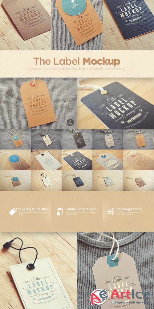 CreativeMarket - Tags / Labels Mockup 56718