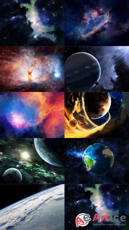 Space Wallpapers Set 30 JPG Files