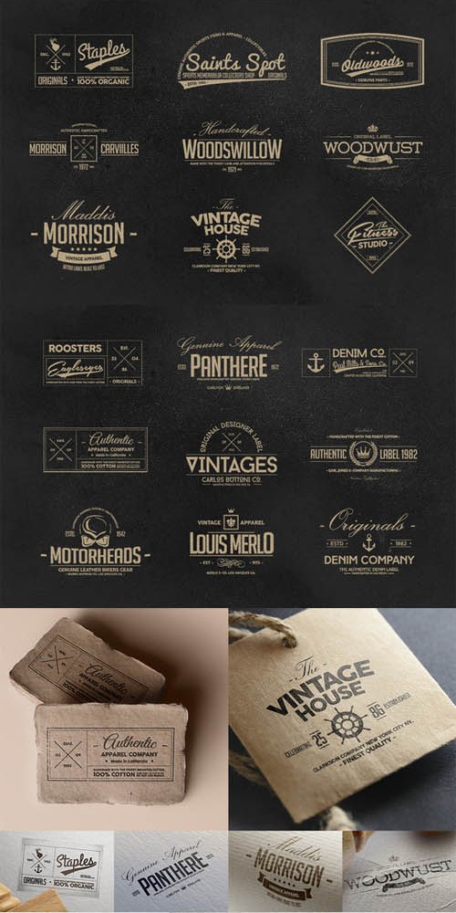 Retro Badges Labels and Logos Vol.2