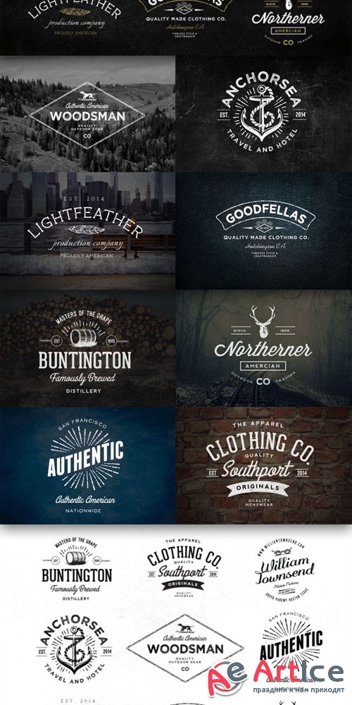 CreativeMarket - Vintage Logo Bundle and Extras 29087