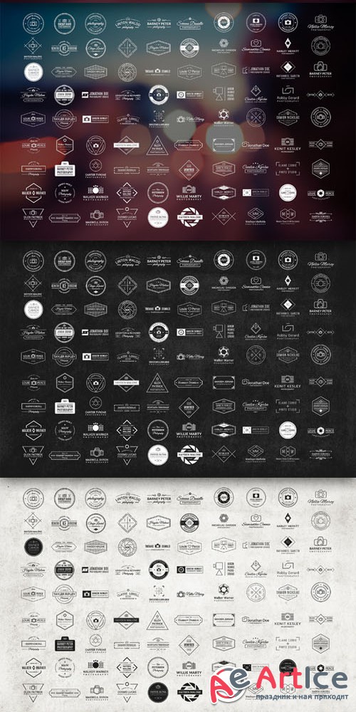 CreativeMarket - 90 Photography Logos ( 15 Volumes )