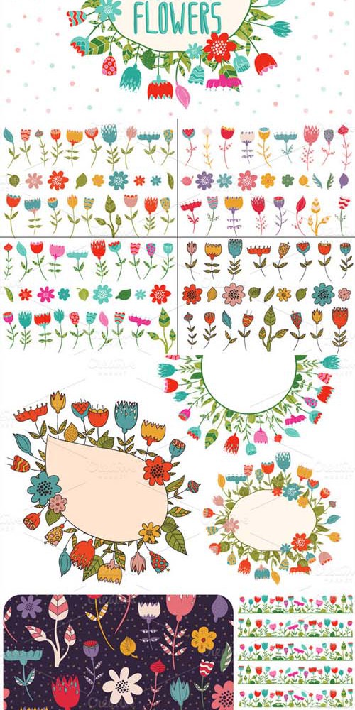 Vector Flowers Kit