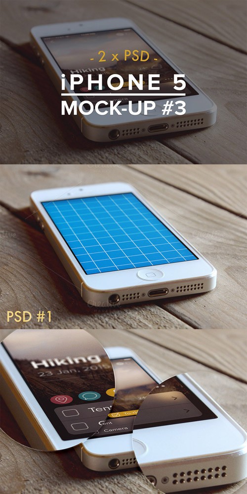 Mockup Template - iPhone 5 2xPSD vol 3