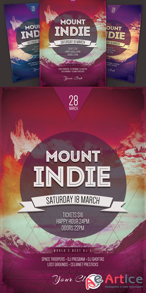 Creativemarket - Mount Indie Flyer 23166