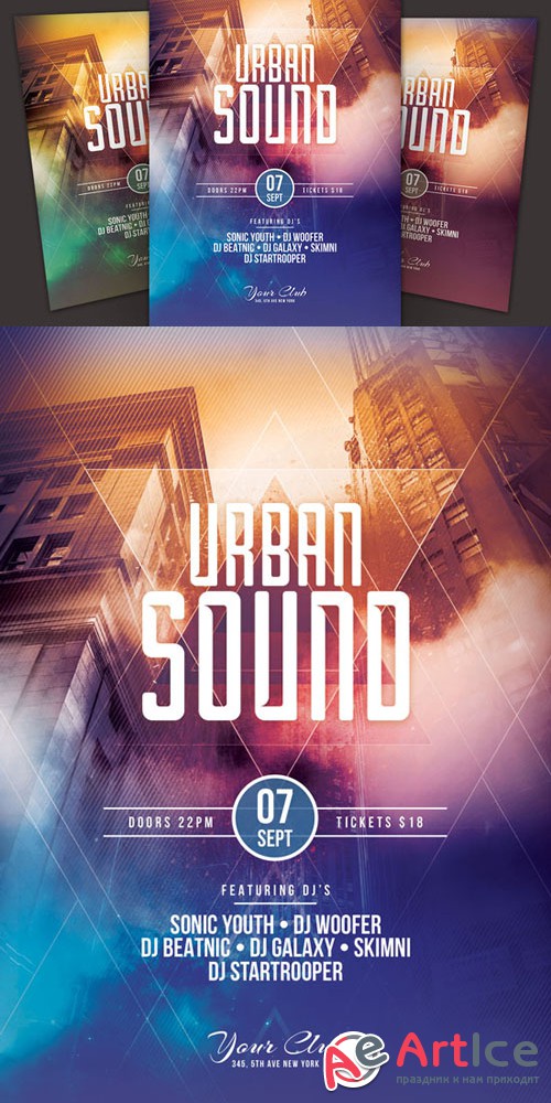 Creativemarket - Urban Sound Flyer 70215