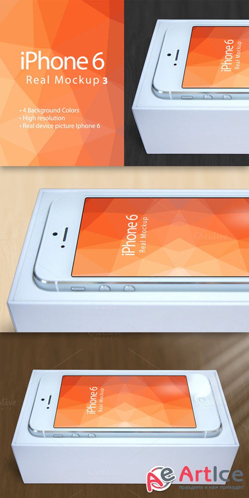 CreativeMarket - Mockup Iphone 6 Real Mockup 3