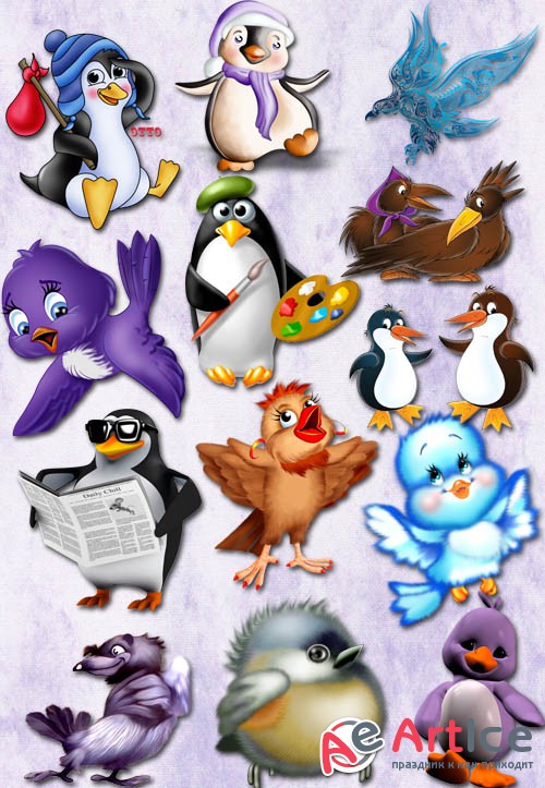 Set of Birds 2 PNG Files