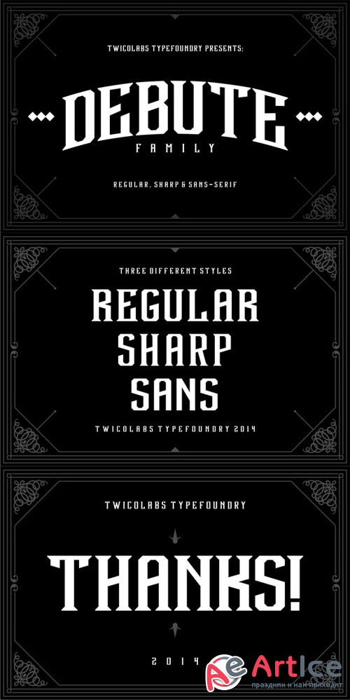 CreativeMarket - Debute Family Font