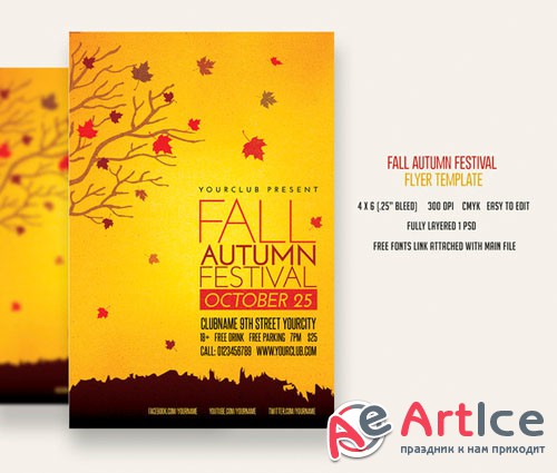 CreativeMarket - Fall Autumn Festival Flyer