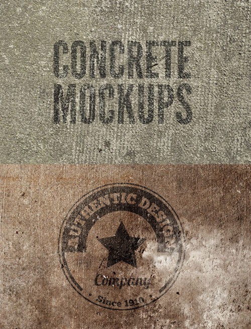 3 Concrete Mockup Templates