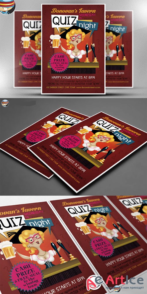 CreativeMarket - Pub Quiz Flyer Template