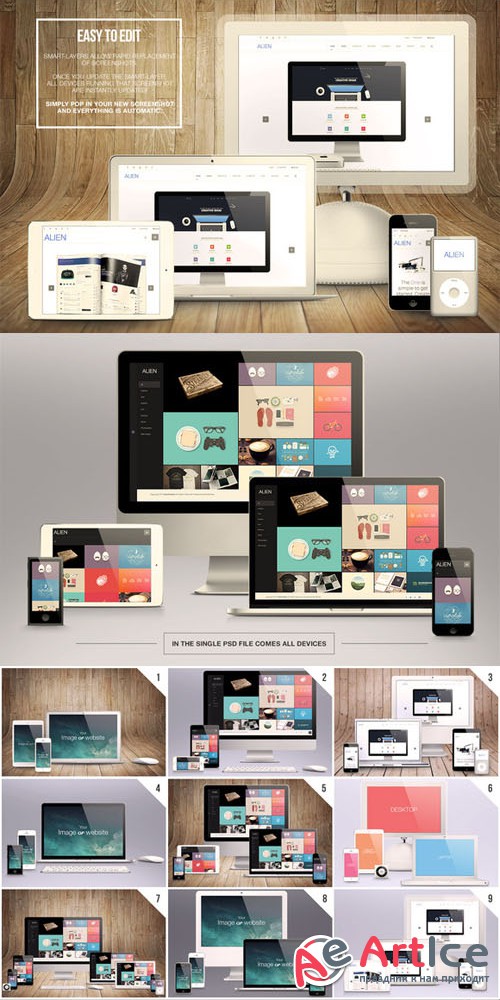 CreativeMarket - Old & New Apple Device Mockups