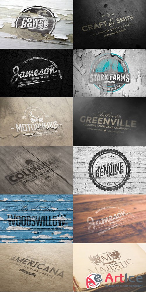 CreativeMarket - Vintage Logo Mock-ups