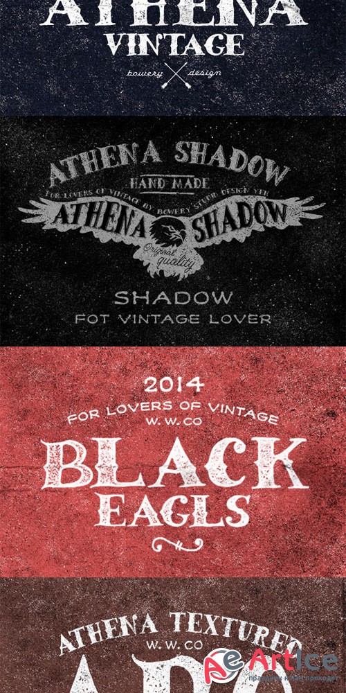 CreativeMarket - Athena Vintage Font