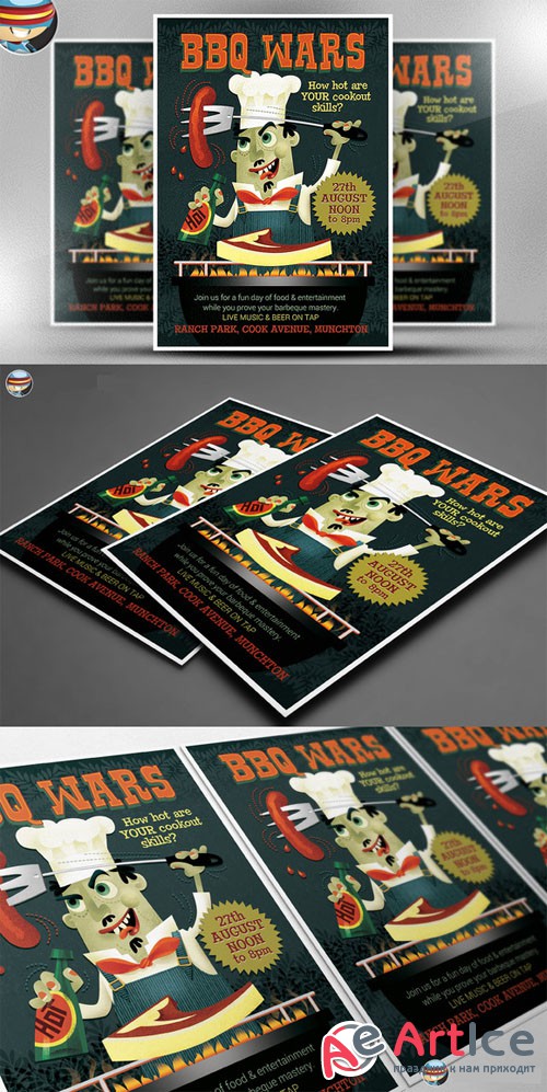 CreativeMarket - BBQ Wars Flyer Template