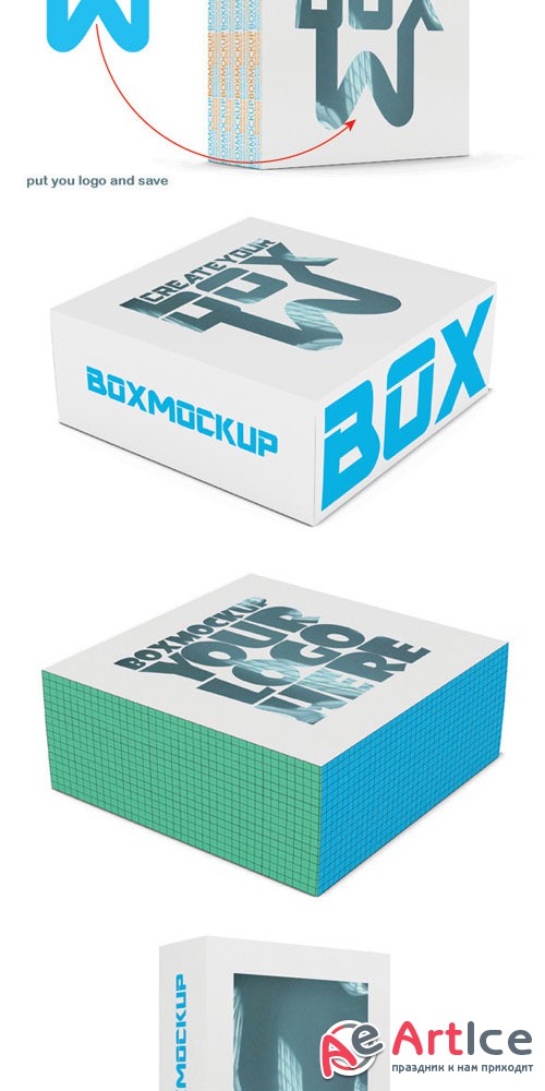 CreativeMarket - Box Mock Up