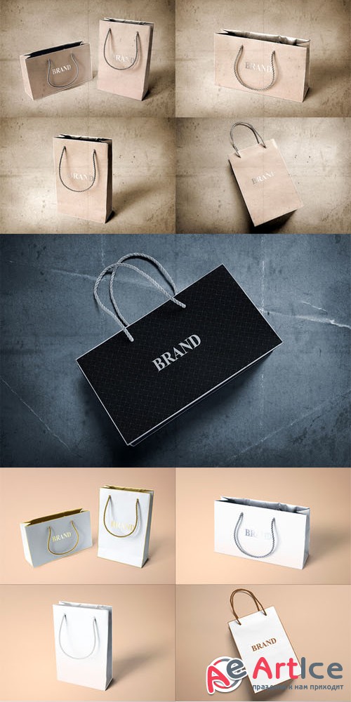 CreativeMarket - Paper Bags Mock-ups