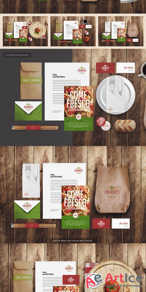 CreativeMarket - Restaurant / Food Identity Mock-up