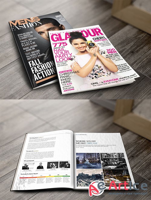 CreativeMarket - Brochure & Magazine Mock-ups