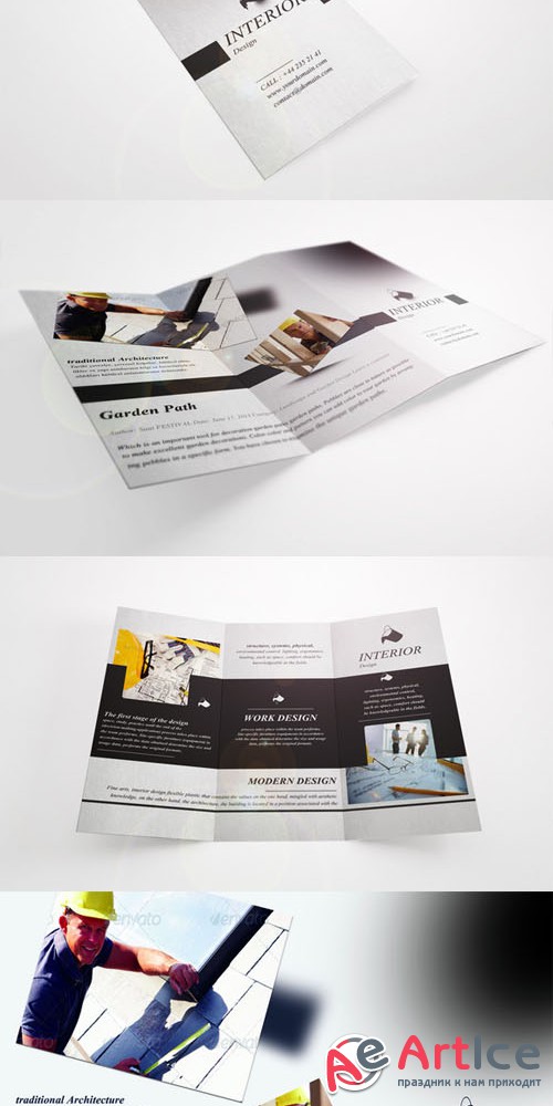 CreativeMarket - Interior / tri-fold brochure