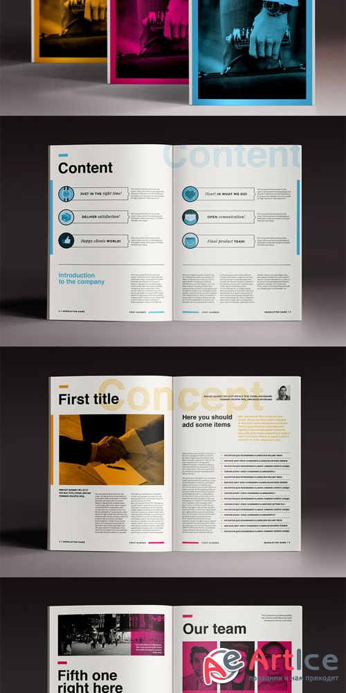 CreativeMarket - Newsletter Brochure