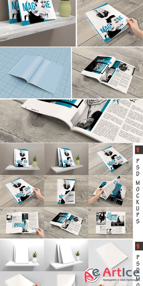 CreativeMarket - Magazine Mock-Ups