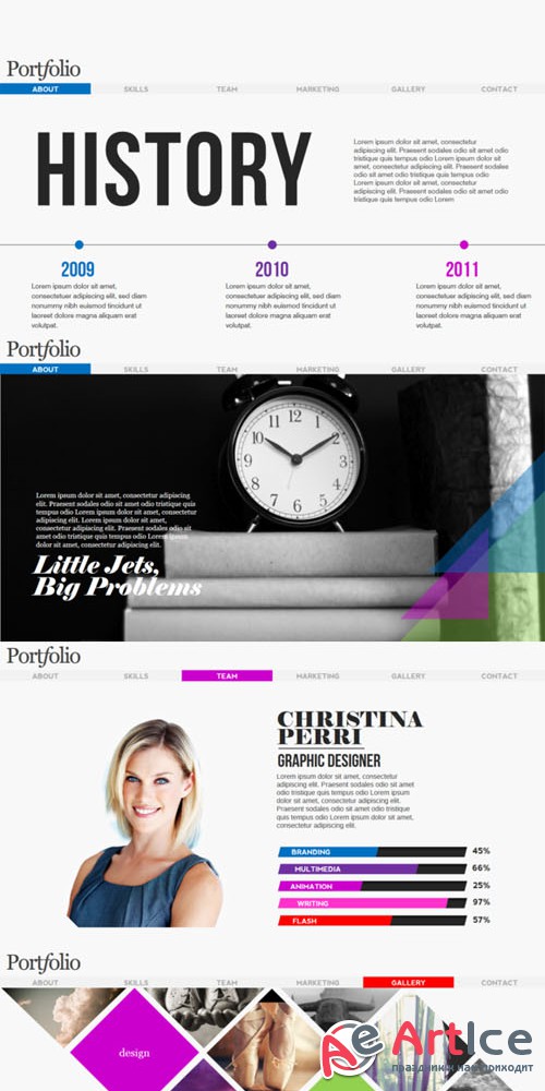 CreativeMarket - Portfolio Magazine PowerPoint