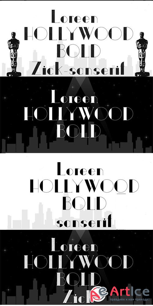 Loreen Hollywood Font Family