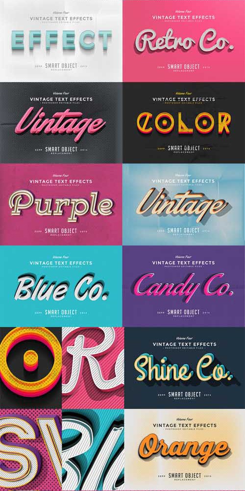 Vintage Text Effects Vol 4