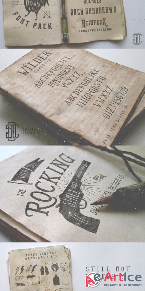 CreativeMarket - Wilder and Handdrawn Font Pack