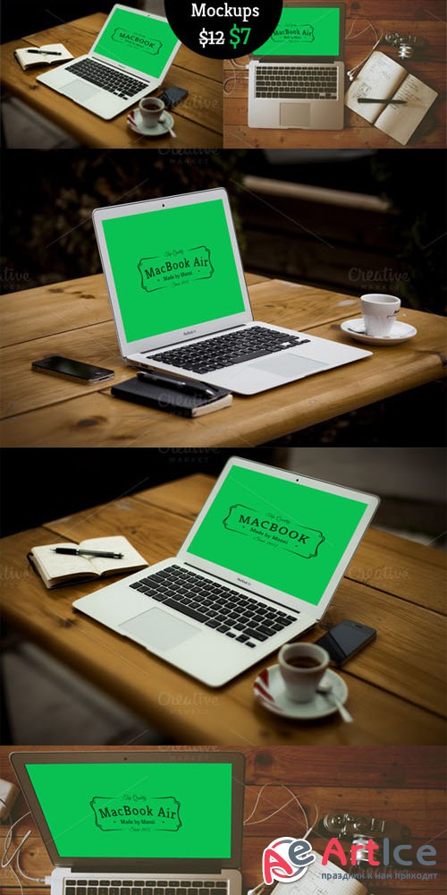 CreativeMarket - 40% off on Macbook Air Mockup Bundle