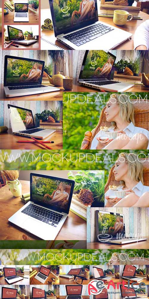 CreativeMarket - 20 PSD Macbook Mockups set Creative