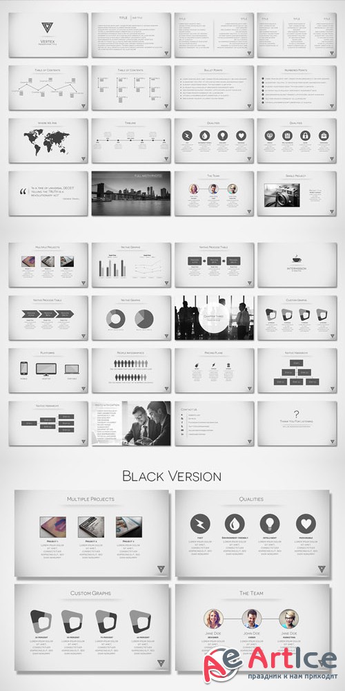 CreativeMarket - Vertex - Minimal Presentation