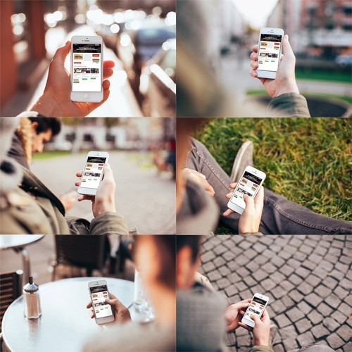 6 iPhone 5 Mockups Templates