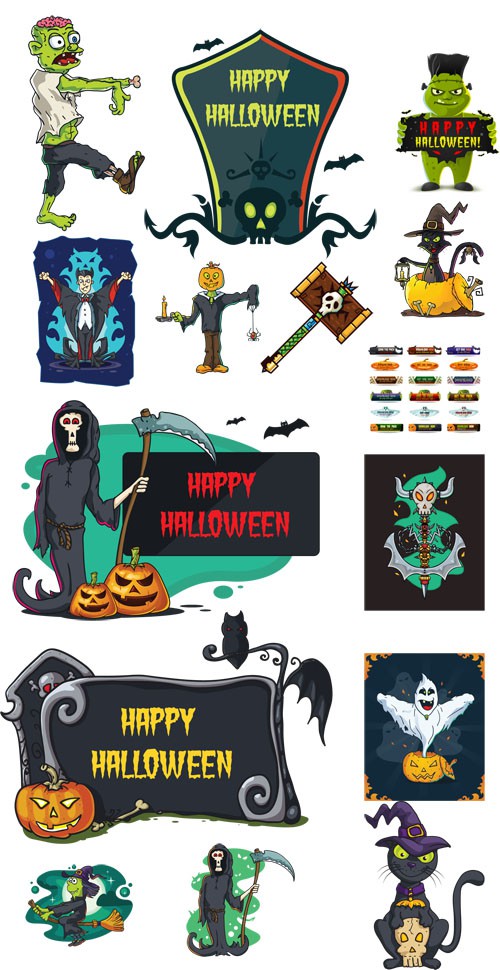 Vector Halloween Characters