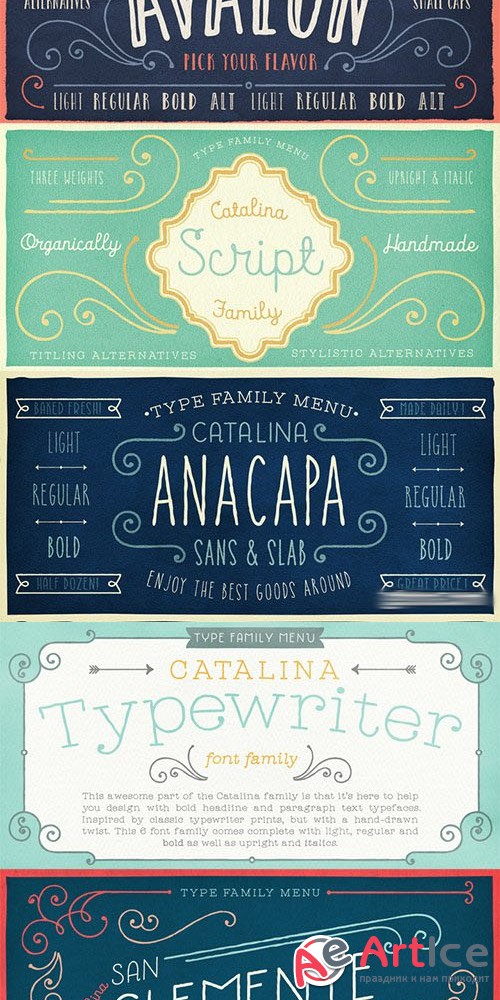 Catalina Italics Font Family