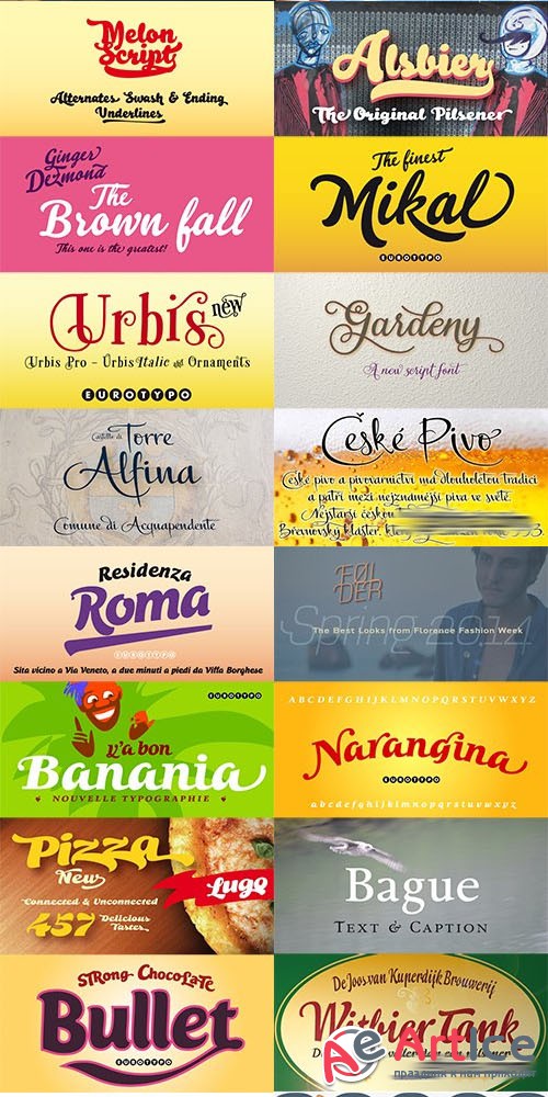 Eurotypo Mega Font Bundle 2014