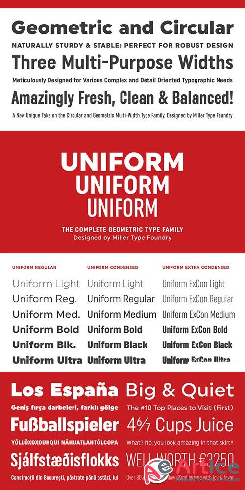 Uniform Font Family