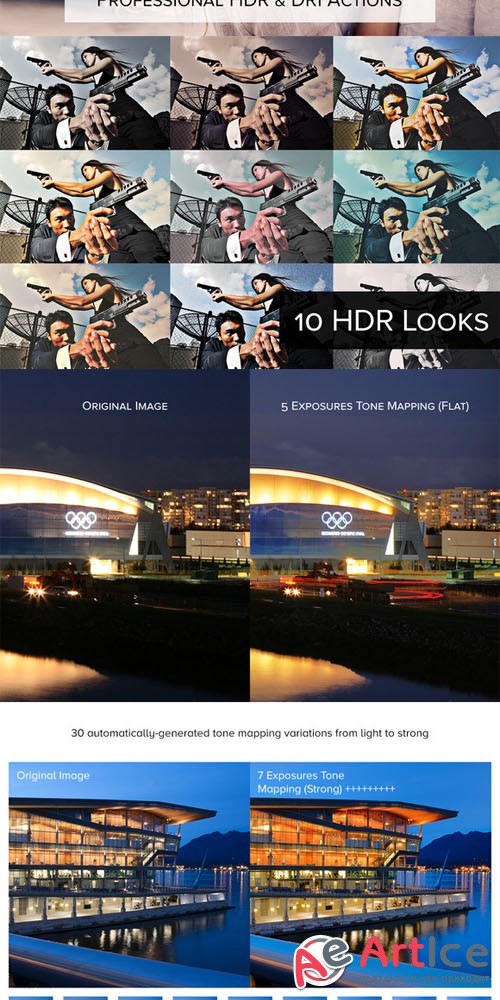 CreativeMarket - 33 Tone Mapping & DRI Actions