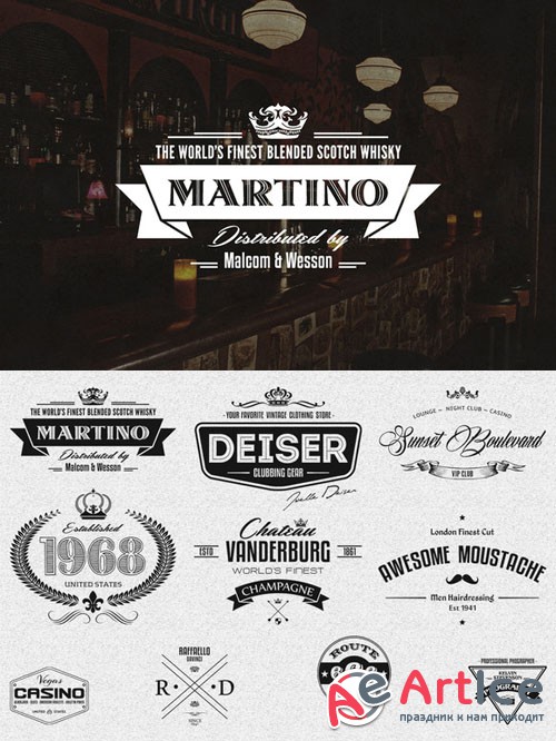 10 Retro Logo Badges And Labels - CreativeMarket