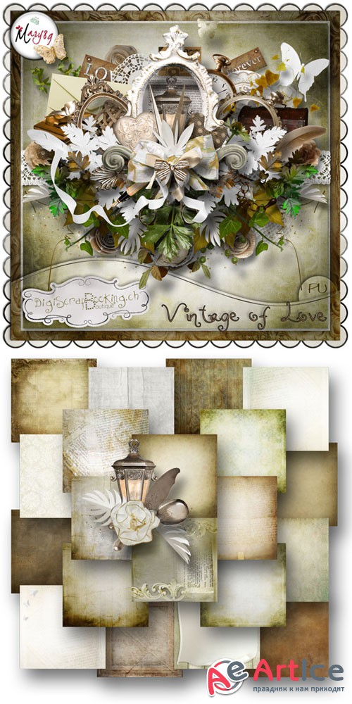 Scrap - Vintage of Love PNG and JPG