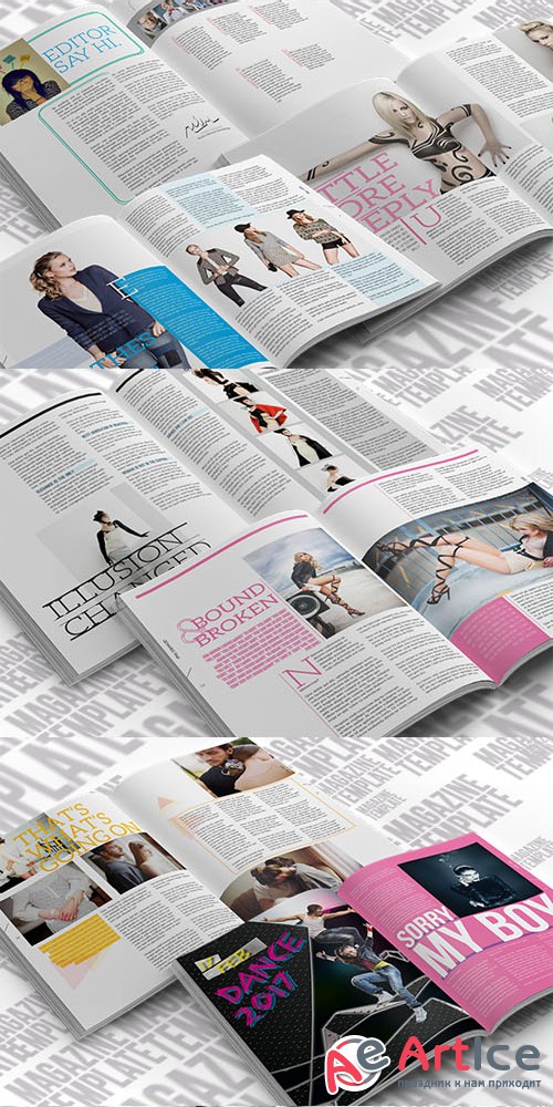 CreativeMarket - InDesign Magazine Template 27876