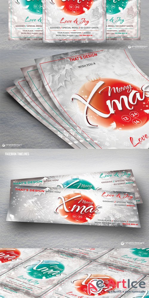 CreativeMarket - Christmas Eve Flyer Template V2