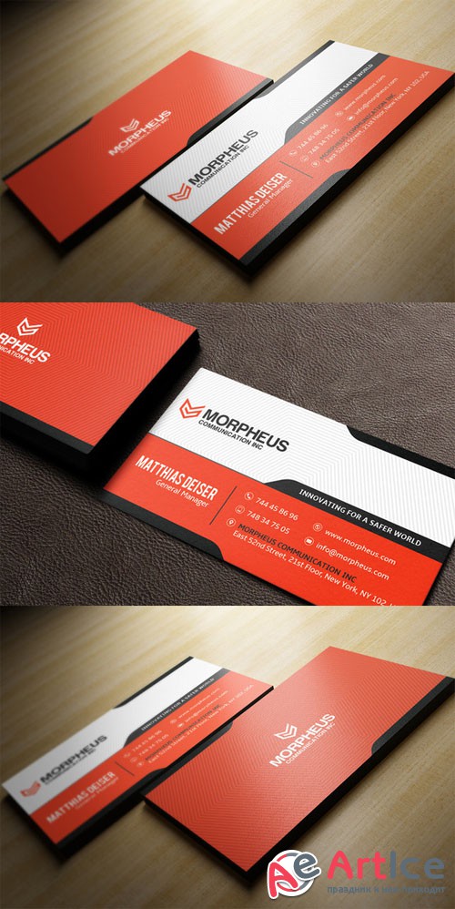 CreativeMarket - Orange Business Card