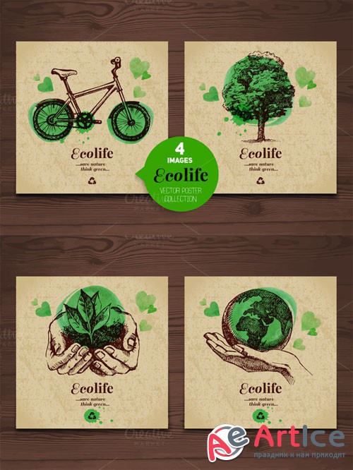 CreativeMarket - Eco Poster Vector Collection