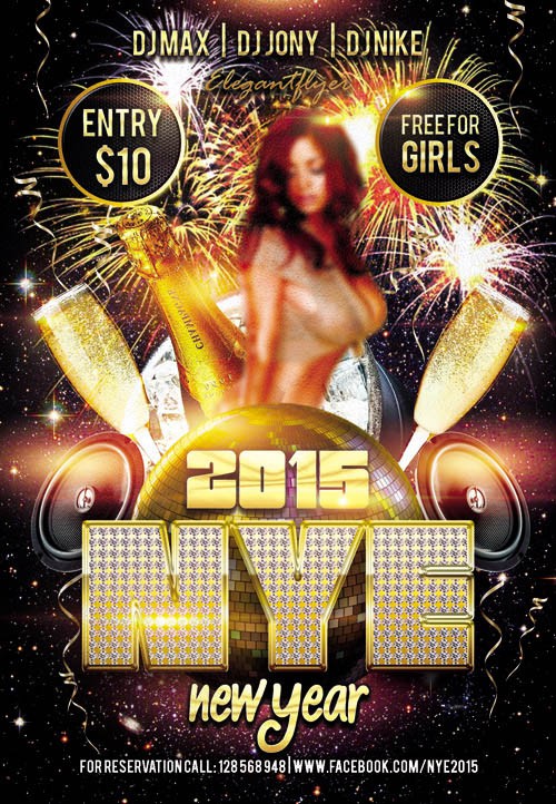 New Year 2015 - Party Flyer Template